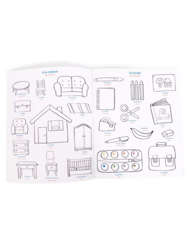 Imagier à colorier et stickers Les... Imagier à colorier et stickers Les...