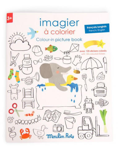 Imagier à colorier et stickers Les...