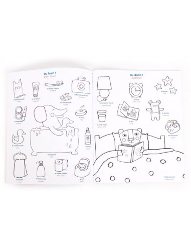 Imagier à colorier et stickers Les... Imagier à colorier et stickers Les...