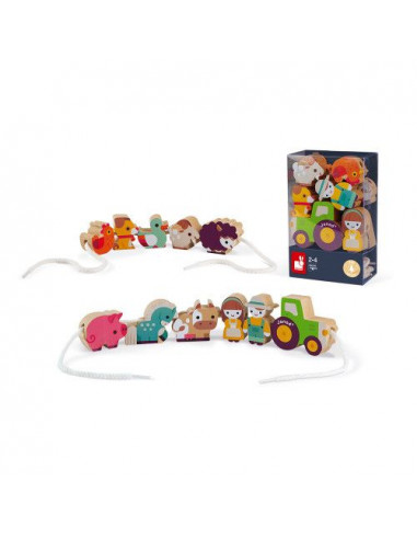 Perles à enfiler ferme - Janod Perles à enfiler ferme - Janod