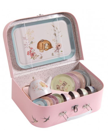 Valise dînette thé Les Rosalies -... Valise dînette thé Les Rosalies -...