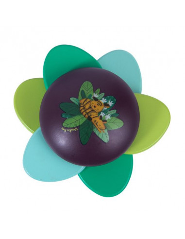 Hochet bois feuilles et grelot -...