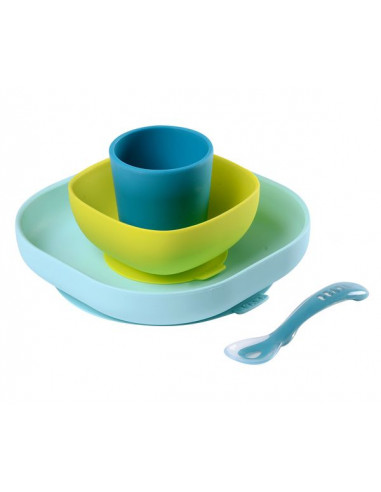 Coffret repas silicone blue - Béaba