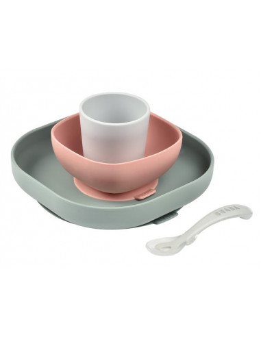 Coffret repas silicone eucalyptus -...