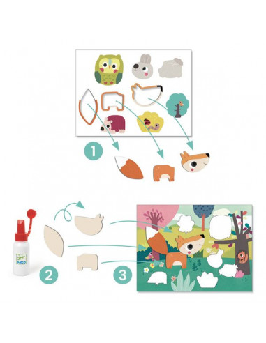 Collage pour les tout-petits - Djeco Collage pour les tout-petits - Djeco