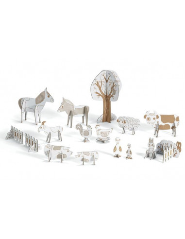 Colorie assemble et joue DIY Ferme -... Colorie assemble et joue DIY Ferme -...