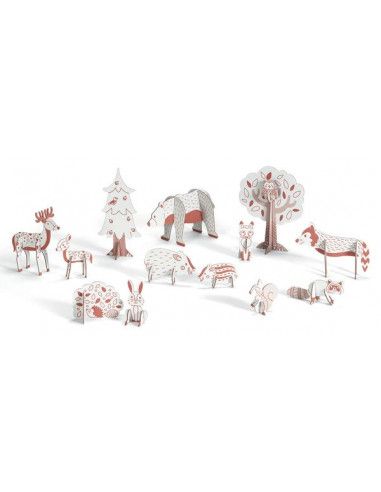 Colorie assemble et joue DIY Forêt -... Colorie assemble et joue DIY Forêt -...