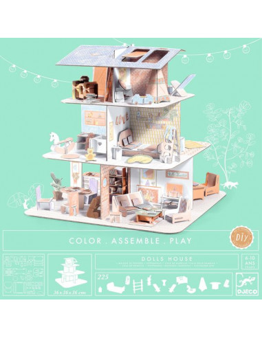 Colorie assemble et joue DIY Maison... Colorie assemble et joue DIY Maison...