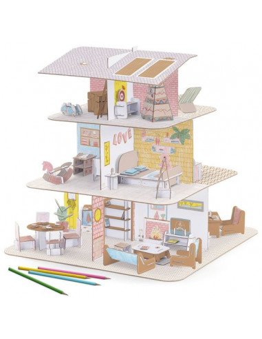 Colorie assemble et joue DIY Maison... Colorie assemble et joue DIY Maison...