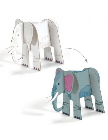 Colorie assemble et joue DIY Savane -... Colorie assemble et joue DIY Savane -...