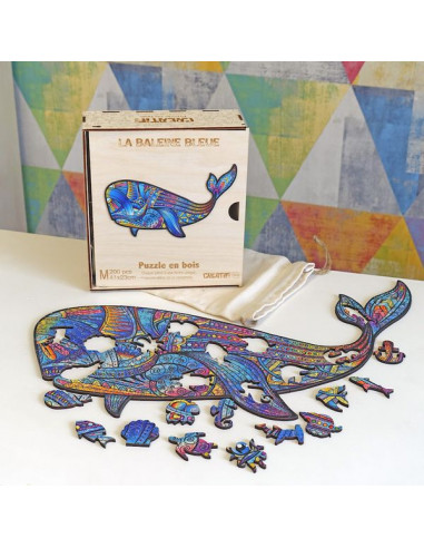 Puzzle en bois Suki / Animaux blue - Le béguin de Charlie