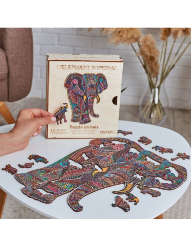 Acheter Puzzle Bois Woddbests - 221 Pièces - Elephant - Boutique Variantes  Paris