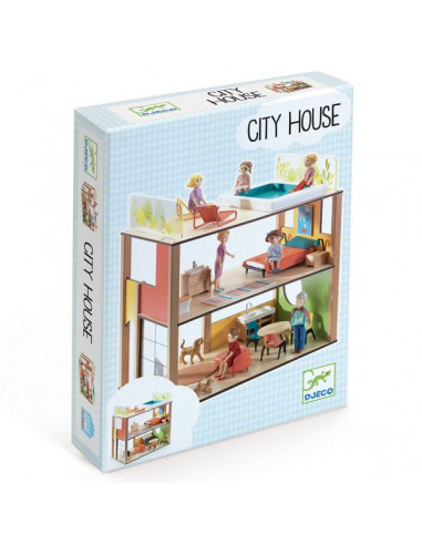 Maison de poupée meublée City House -... Maison de poupée meublée City House -...