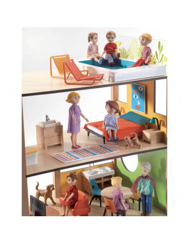 Maison de poupée meublée City House -... Maison de poupée meublée City House -...