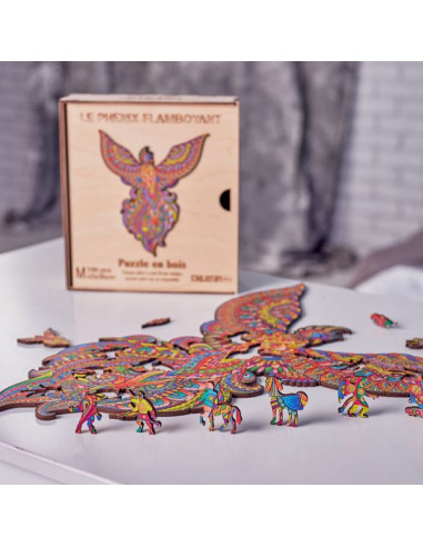 Puzzle en bois Le Phénix Flamboyant...
