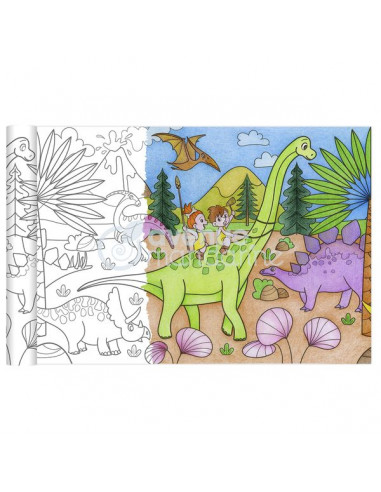 Coloriage dinosaures Graffy Roll -...
