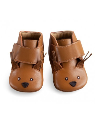 Chaussons cuir écureuil camel Pomme... Chaussons cuir écureuil camel Pomme...