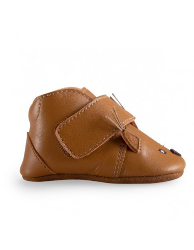 Chaussons cuir écureuil camel Pomme... Chaussons cuir écureuil camel Pomme...