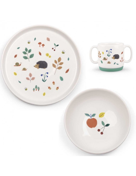 Deux Bols à Café De Porcelaine Avec Motifs De Pommes, Bon Pour