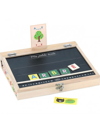 83 lettres en bois - tableau et magnets - Djeco 