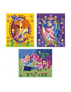 Mosaïque en mousse poneys... 2