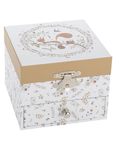 Boîte à bijoux musicale cube Ecureuil... Boîte à bijoux musicale cube Ecureuil...
