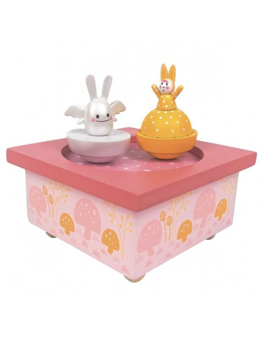 Boite à musique Ange Lapin printemps...