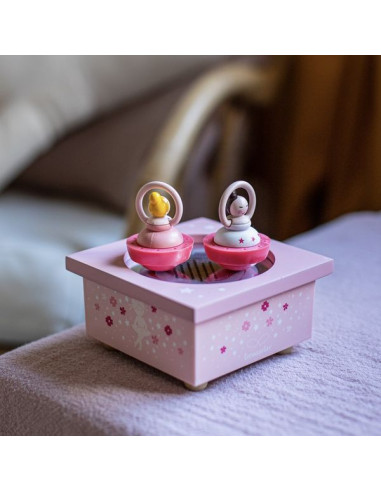 Boite à musique Danceuses rose -... Boite à musique Danceuses rose -...