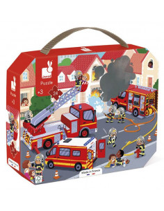 Puzzle Pompiers 24 pièces -...