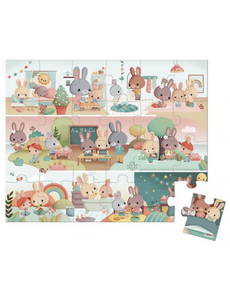 Puzzle enfant 3 ans Puzzle en bois Animaux de la forêt Renard 24