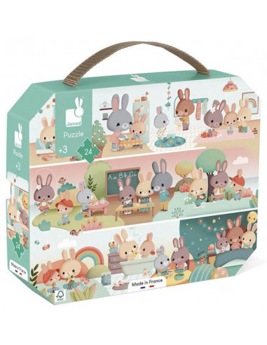 Puzzle souris dans petite maison - puzzle fille 5 ans - puzzle maison - puzzle  enfant