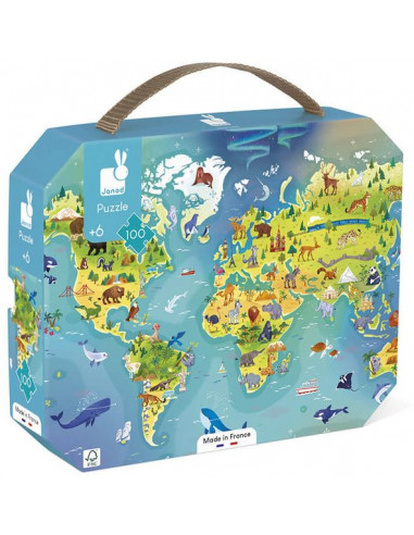 Puzzle Monde 100 pièces - Janod