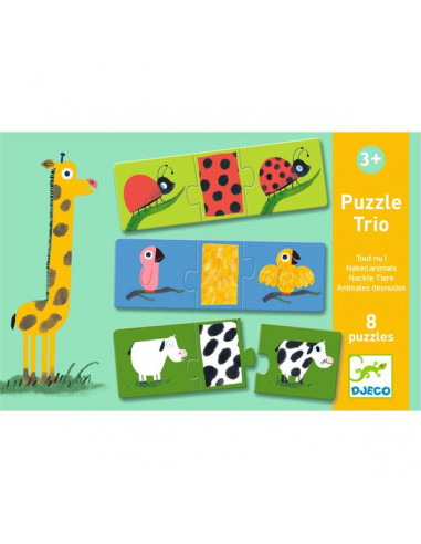 Puzzle trio Tout nu - Djeco