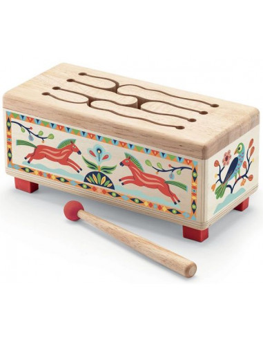 Wooden drum - Djeco Wooden drum - Djeco