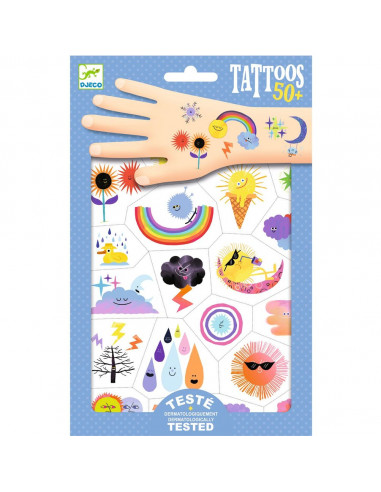 Tatouages Emojis météo - Djeco