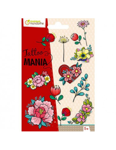 Tattoo' Mania fleurs - Avenue mandarine