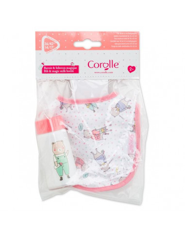 Bavoir et biberon magique - Corolle Bavoir et biberon magique - Corolle