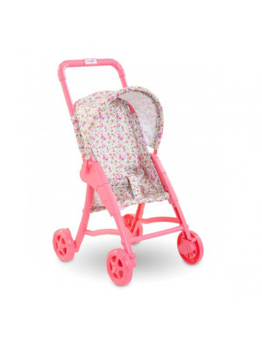 Poussette fleurie pour poupée 30 cm -...