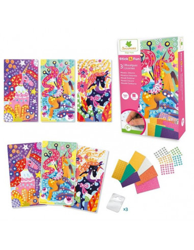 3 mosaïques licornes - Sycomore 3 mosaïques licornes - Sycomore