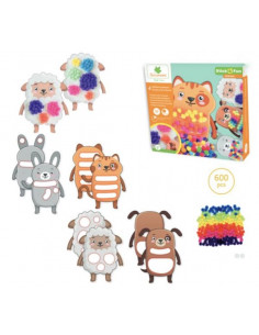 4 tableaux pompons animaux... 2