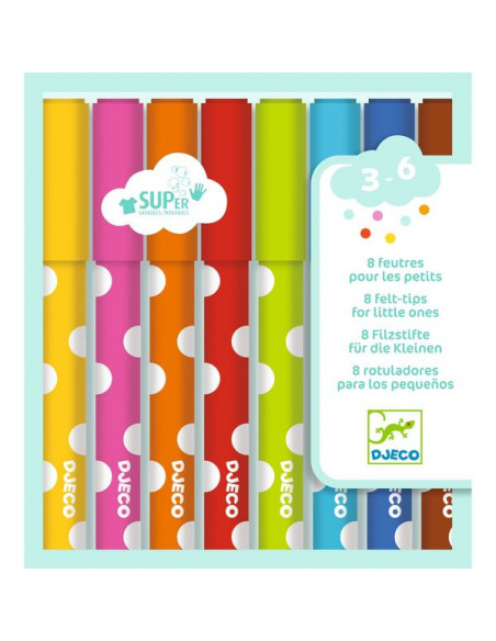 Feutre pour bebe 18 mois 8 feutre lavable enfant Djeco - Cdiscount