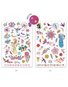 Tatouages Plume color - Djeco 2