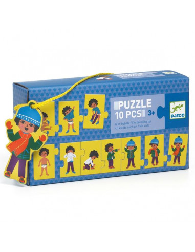 Coffret puzzles bois - enfants garçon et fille à habiller avec