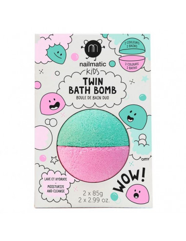 Boule de bain duo rose et lagon -...