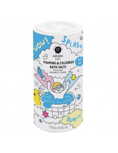 Sels de bain moussants bleu - Nailmatic