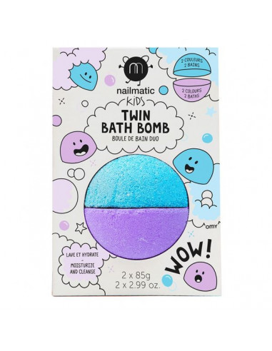 Boule de bain duo bleu et violet -...