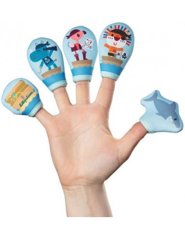 Marionnettes à doigt de bain Pirates...