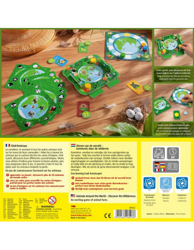 HABA - Boîte de jeu magnétique - Jeu éducatif - Monde des animaux - 3 ans  et plus - 306279