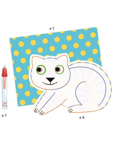 Coloriage à l'eau Animalo-Ma - Djeco Coloriage à l'eau Animalo-Ma - Djeco