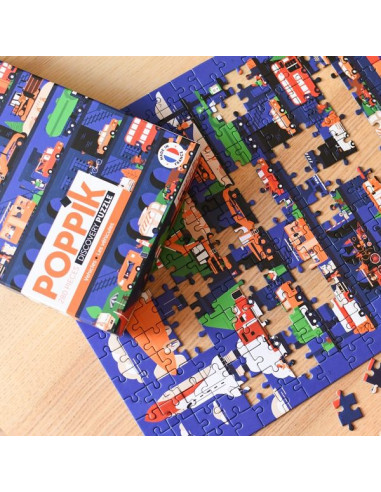 Puzzle Les véhicules 280 pièces - Poppik Puzzle Les véhicules 280 pièces - Poppik